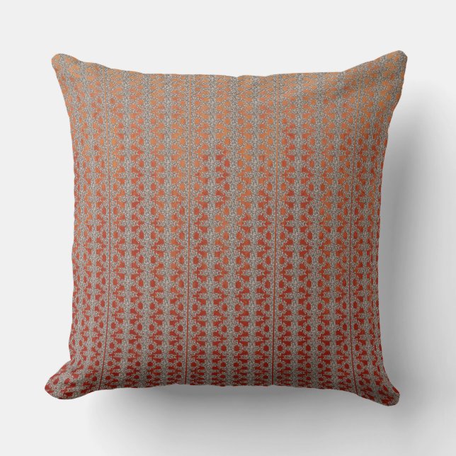 Red and Orange Ombre Pattern Cushion (Front)