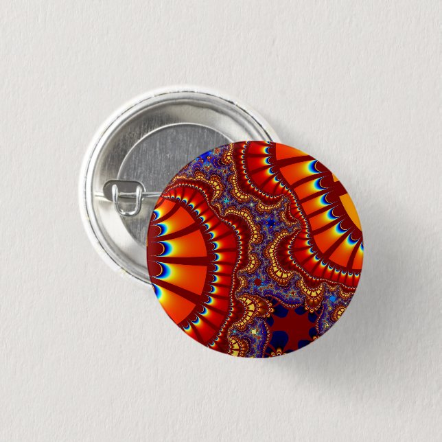 Red and Orange Remix 3 Cm Round Badge (Front & Back)