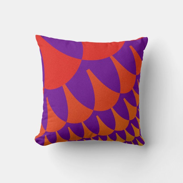 Red and Orange Scales Cushion (Front)