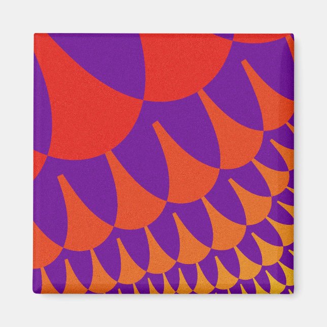 Red and Orange Scales Magnet (Front)