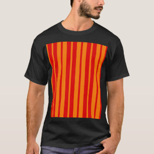 Red and Orange Stripes Design T-Shirt