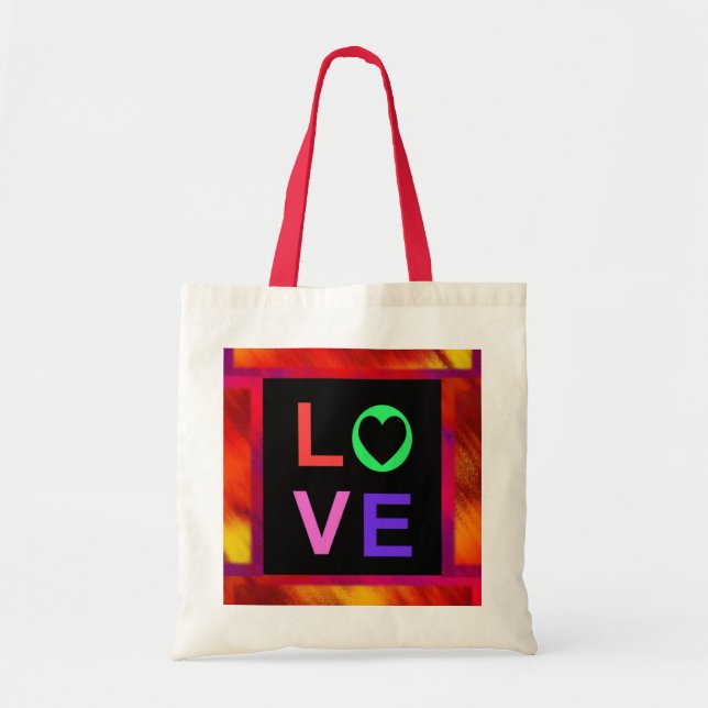 Red and Orange Tote Bag (Front)