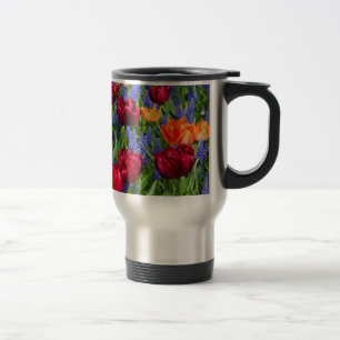 Red And Orange Tulips Travel Mug