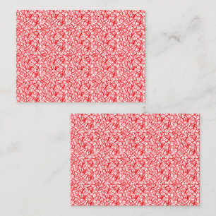 Red and orange wrapping paper with a geometric mot appointment card