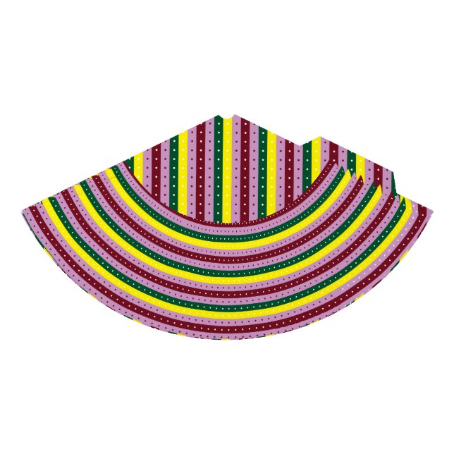 Red and orange wrapping paper with a glossy finish party hat (Front)