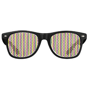 Red and orange wrapping paper with a glossy finish retro sunglasses
