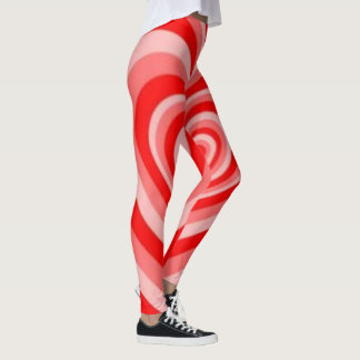 Red and pink and white high top legging