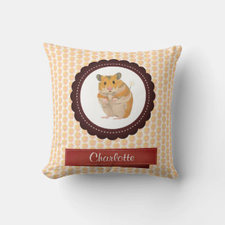 Red and Pink Girls Hamster Cushion