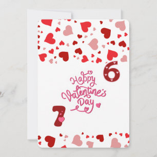 Red and Pink Hearts Happy Valentine's Day Card