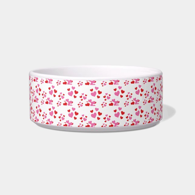 Red And Pink Hearts Pattern Bowl (Front)