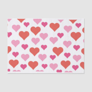 Red and Pink Hearts tissue paper