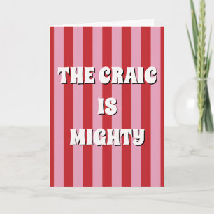 Red and pink irish The craic is mighty Poster Card