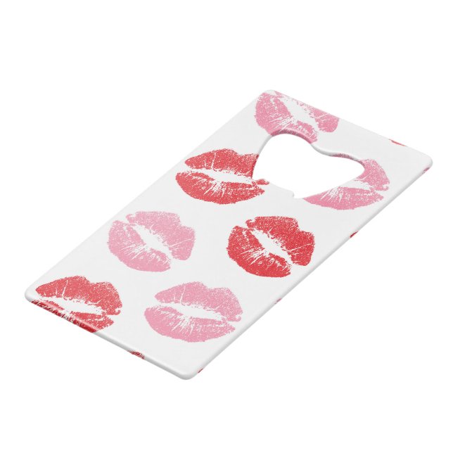 Red and Pink Lips, Pattern Of Lips, Lipstick, Kiss (Front Angled)