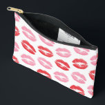 Red and Pink Lips, Pattern Of Lips, Lipstick, Kiss Accessory Pouch<br><div class="desc">Elegant,  stylish and sophisticated pattern with red and pink lips on white background. Modern and trendy gift,  perfect for the makeup lover in your life.</div>