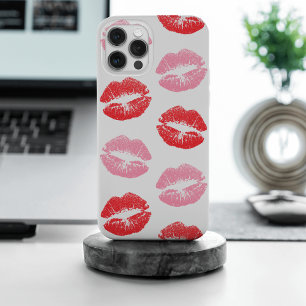Red and Pink Lips, Pattern Of Lips, Lipstick, Kiss iPhone 15 Pro Max Case