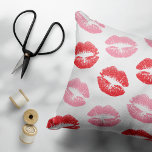 Red and Pink Lips, Pattern Of Lips, Lipstick, Kiss Decorative Cushion<br><div class="desc">Elegant,  stylish and sophisticated pattern with red and pink lips on white background. Modern and trendy gift,  perfect for the makeup lover in your life.</div>