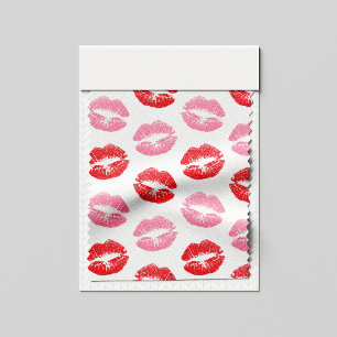 Red and Pink Lips, Pattern Of Lips, Lipstick, Kiss Fabric