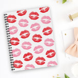 Red and Pink Lips, Pattern Of Lips, Lipstick, Kiss Planner<br><div class="desc">Elegant,  stylish and sophisticated pattern with red and pink lips on white background. Modern and trendy gift,  perfect for the makeup lover in your life.</div>