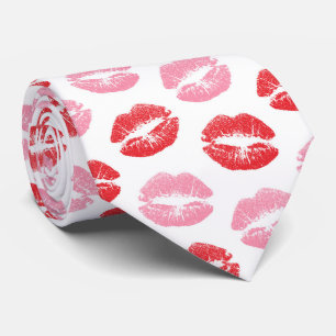 Red and Pink Lips, Pattern Of Lips, Lipstick, Kiss Tie