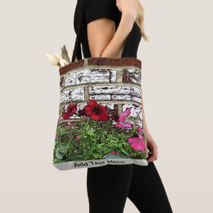 Red and Pink Petunias Tote Bag