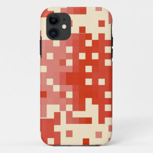 Red and Pink Pixel Pattern iPhone 11 Case