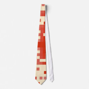 Red and Pink Pixel Pattern Tie