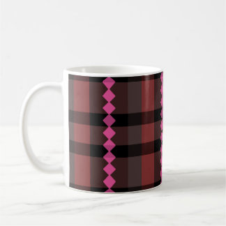Red and Pink Plaid Coffee Mug