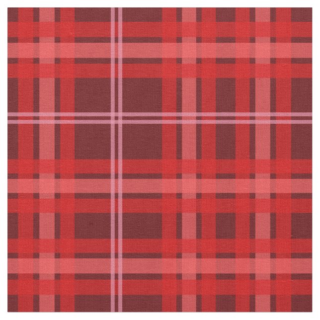 Red and Pink Plaid Fabric (Close Up)