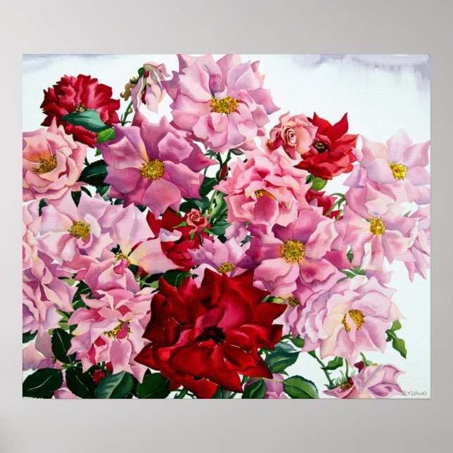 Red and Pink Roses 2008 Poster (Front)