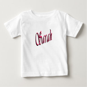Red And Pink Sara Name, Baby T-Shirt