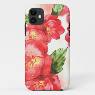 Red and Pink Soft Watercolor Roses Case-Mate iPhon iPhone Case