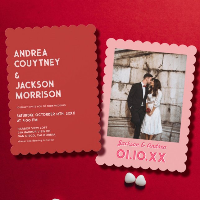 Red and Pink Valentine Wedding Invitation (Creator Uploaded)