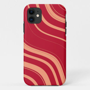 Red and Pink Wavy Stripes Pattern Case-Mate iPhone Case