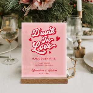 Red and Pink Wedding Hangover Kits  Acrylic Sign