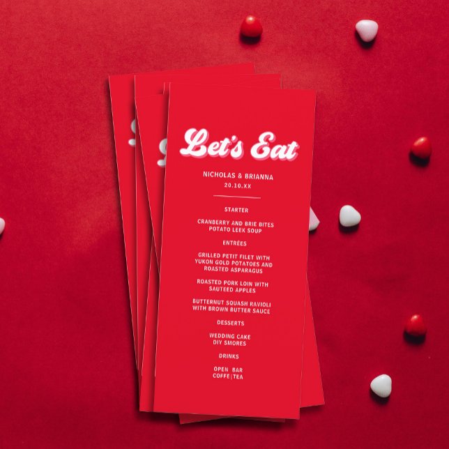 Red and Pink Wedding Theme | Valentine Wedding Menu (Creator Uploaded)