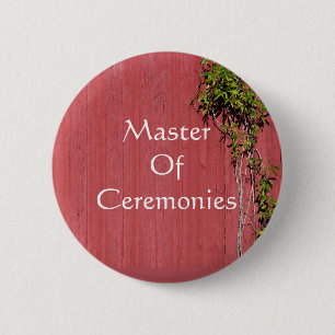 Red And Pink Wedding With Ivy Badge Name Tag