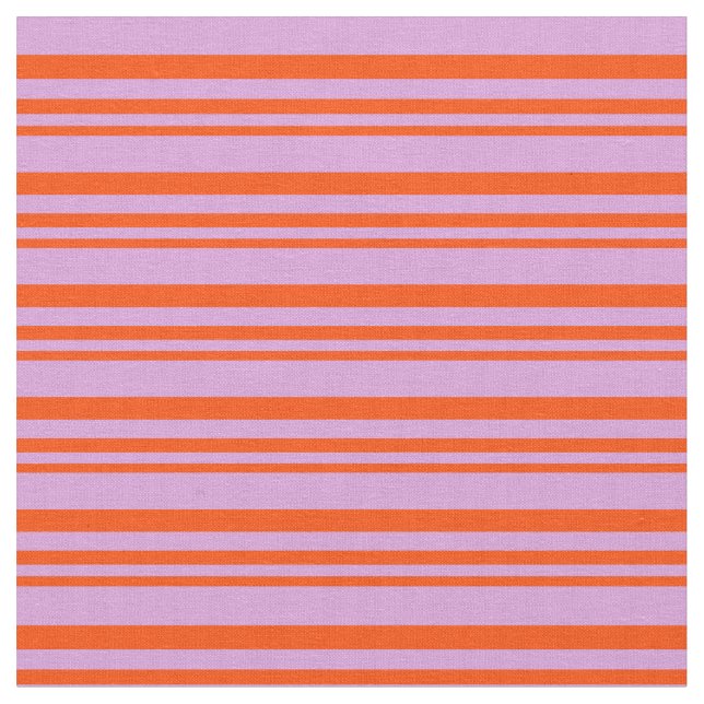 Red and Plum Coloured Striped Pattern Fabric (Close Up)