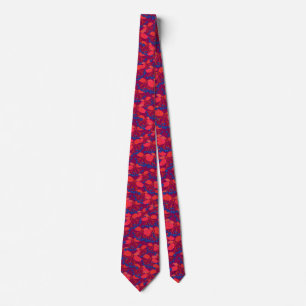 Red and purple fall berry tie