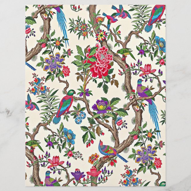 Red and purple vintage birds (Front)