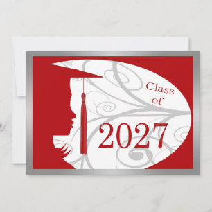 Red and Silver Silhouette 2027 Card
