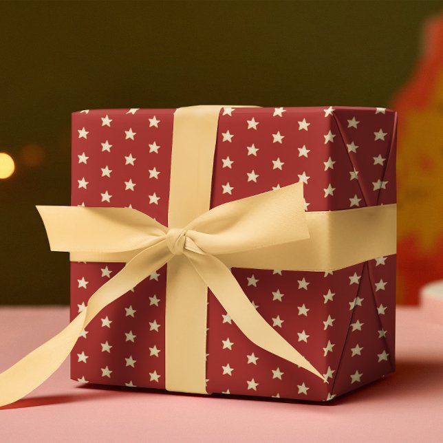 Red and Stars Christmas Wrapping Paper (Creator Uploaded)