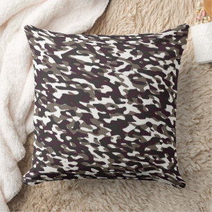Red and Tan Camo Cushion