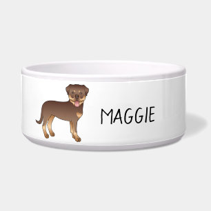 Red And Tan Rottweiler Cute Cartoon Dog And Name