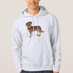 Red And Tan Rottweiler Cute Cartoon Dog Hoodie