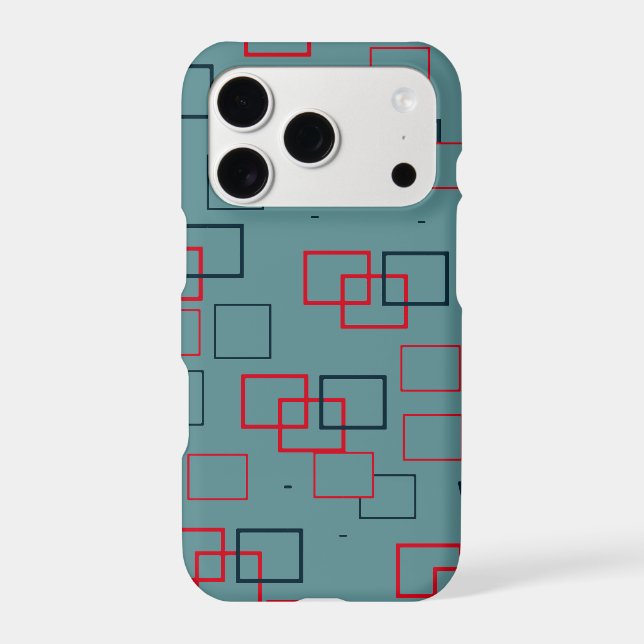 Red and Teal Squared Delight  (Back)