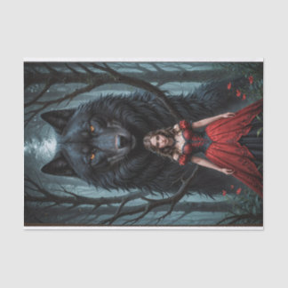 Red and the Black Wolf Tissue Paper