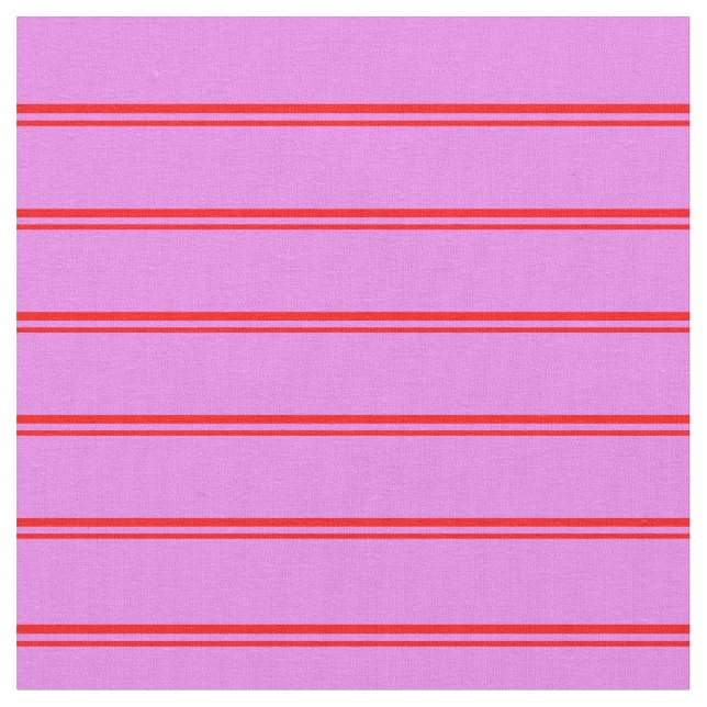 Red and Violet Coloured Stripes/Lines Pattern Fabric (Close Up)