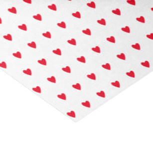 Red and Whit Hearts Valentine's Day Tissue Paper