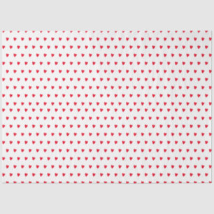 Red and Whit Hearts Valentine's Day Tissue Paper