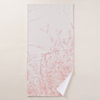 RED AND WHITE ABSTRACT PAINTING BATH TOWEL
